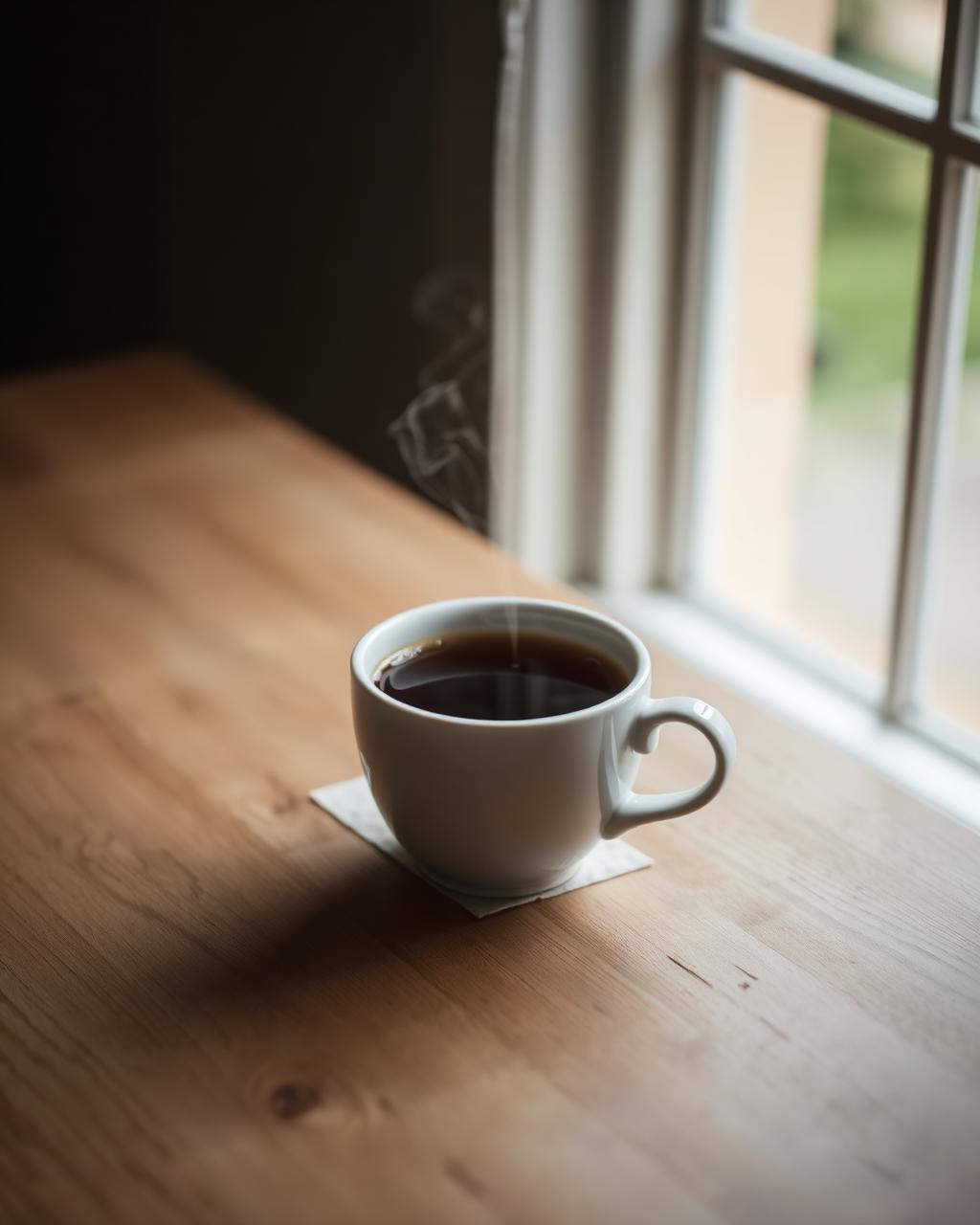 Quiet morning with coffee